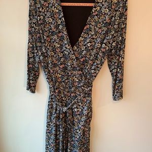 Loft Floral Print Wrap Dress